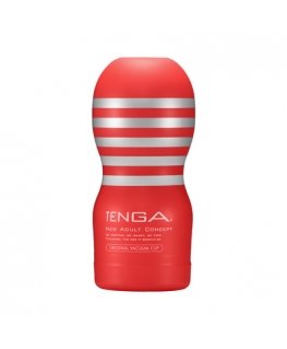 Tenga Original Vacuum Cup Slankiojamasis masturbatorius vyrams Raudona, Sidabras Termoplastinis elastomeras (TPE)
