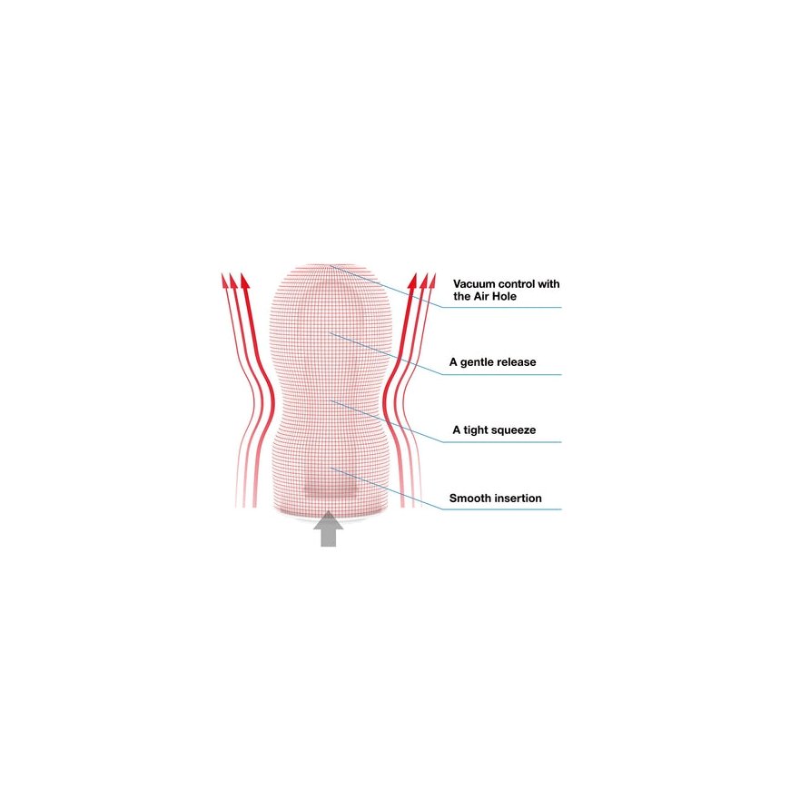 Tenga Original Vacuum Cup Male stroker Red, Silver Thermoplastic elastomer (TPE) – 4