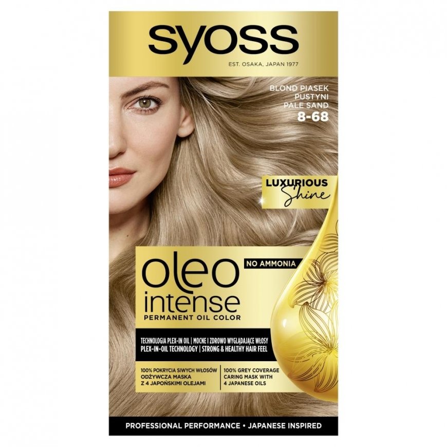 Hair dye Syoss Oleo, Intensive long-lasting dyeing, with oils, 8-68 Blond Sand Desert
