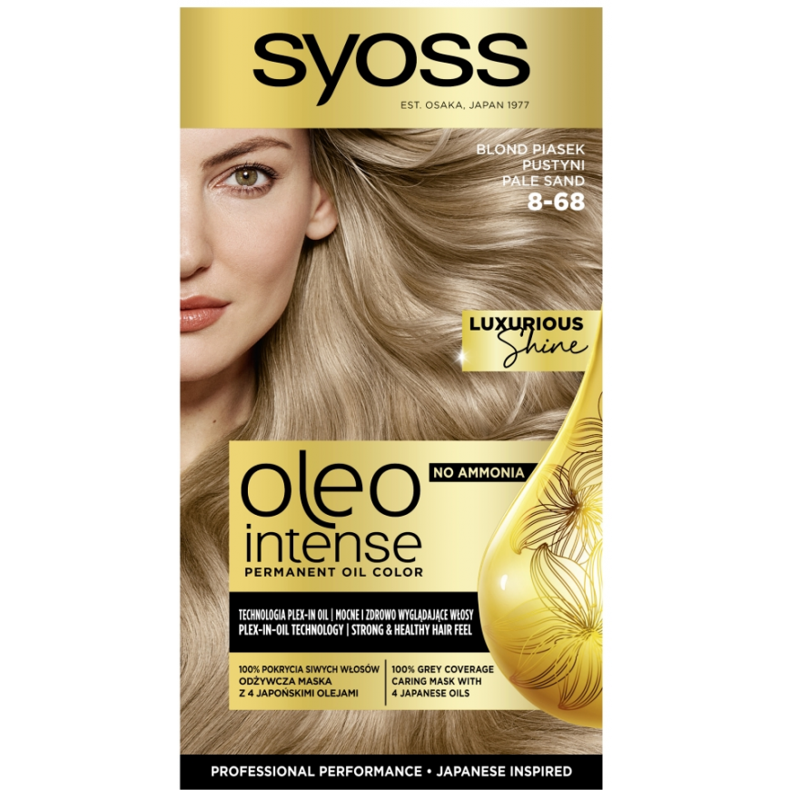 Hair dye Syoss Oleo, Intensive long-lasting dyeing, with oils, 8-68 Blond Sand Desert – 2