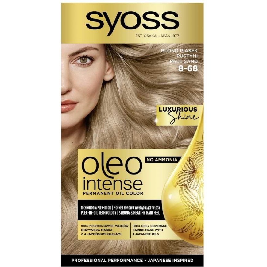Hair dye Syoss Oleo, Intensive long-lasting dyeing, with oils, 8-68 Blond Sand Desert – 3