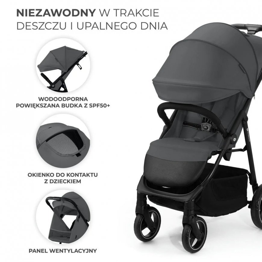 Kinderkraft ratiņi TRIG 3 GRANITE Grey – 2