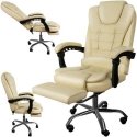 Office chair with footrest - white Malatec 23287