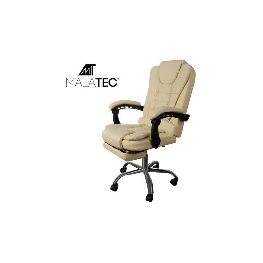 Office chair with footrest - white Malatec 23287 – 2