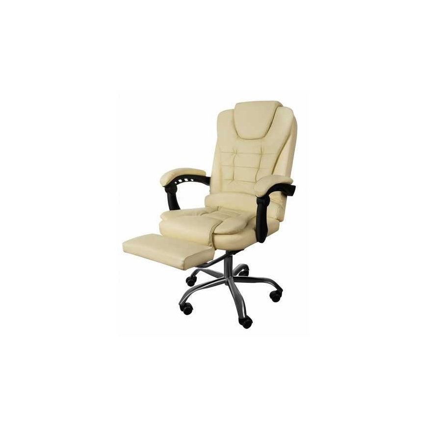 Biuro kėdė su atrama kojoms - balta Malatec 23287 – 3