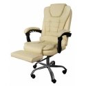 Office chair with footrest - white Malatec 23287