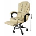 Office chair with footrest - white Malatec 23287