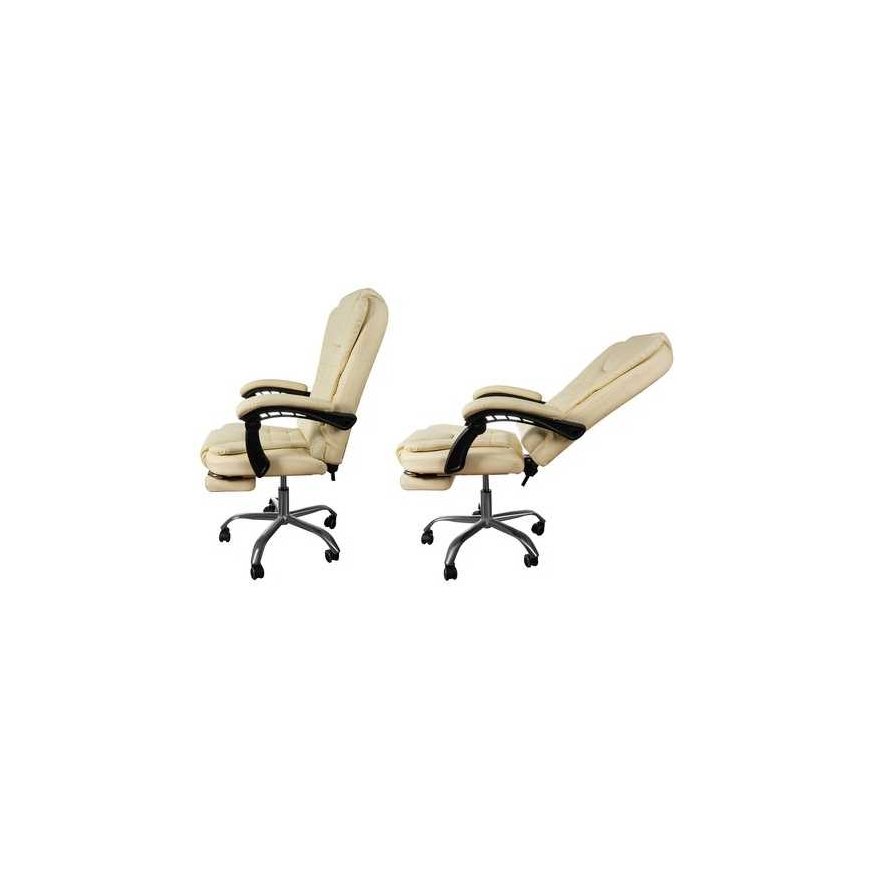 Biuro kėdė su atrama kojoms - balta Malatec 23287 – 5