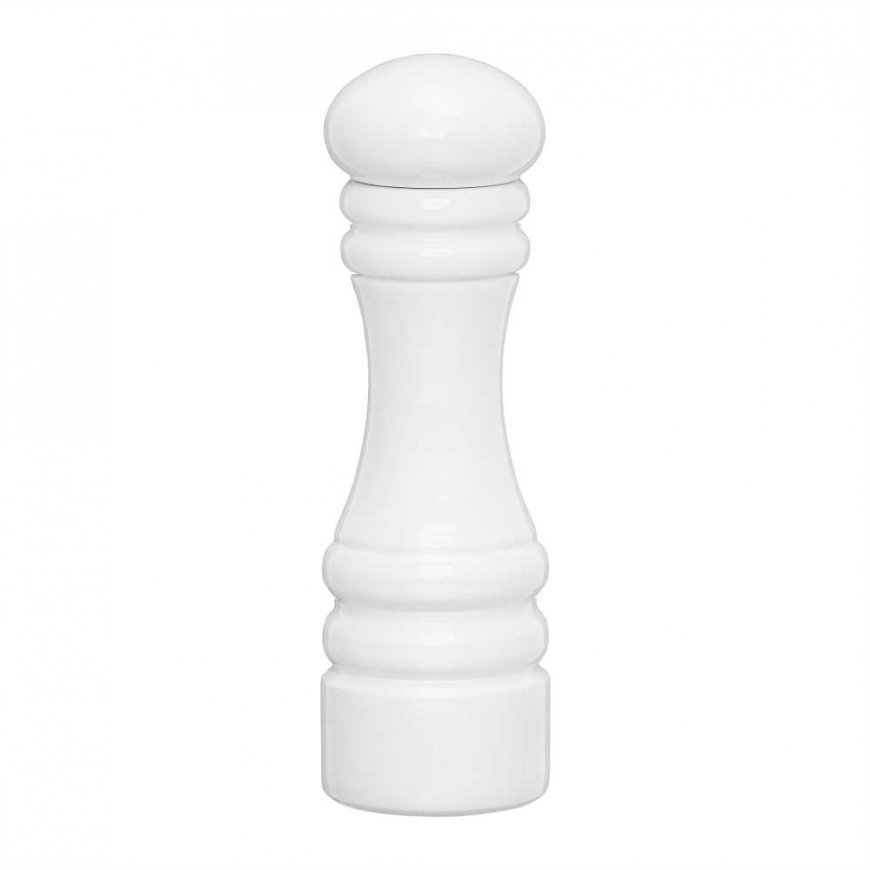 Pepper mill i soli drawnenia 17 cm Chess white lacquered AMBITION
