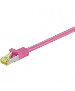 Goobay RJ-45 CAT7 5m networking cable Magenta S/FTP (S-STP)