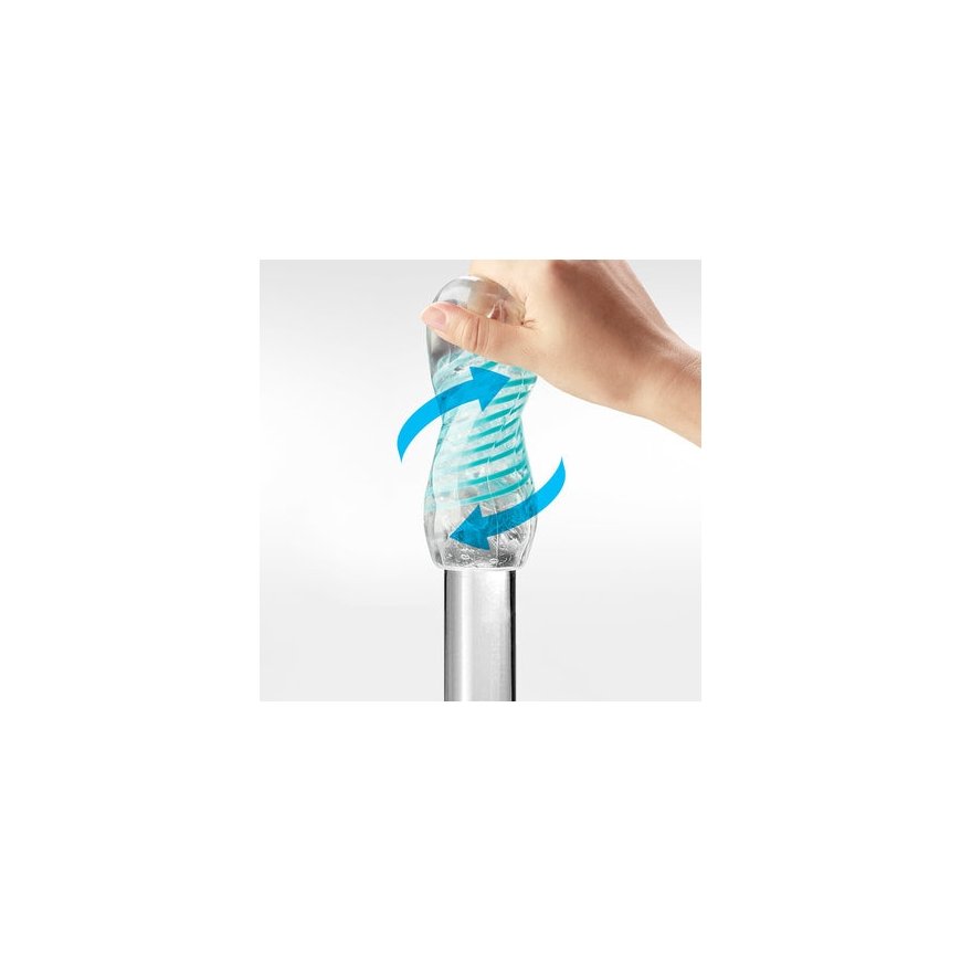 Tenga Spinner - 04 Pixel Male stroker Blue, Transparent – 2