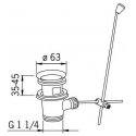 Bottom valve Oras 552051, Ø 63 mm