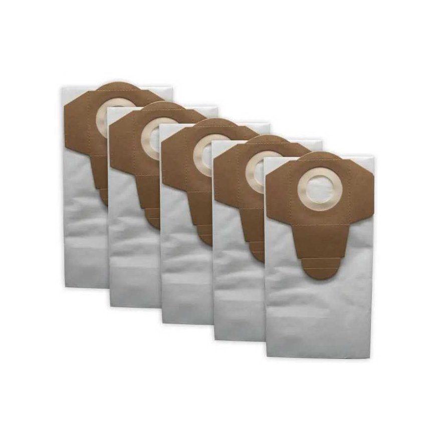 PARKSIDE/Grizzly Set of higher filtration paper garbage bags, 5 pcs of 30 Ltr.
