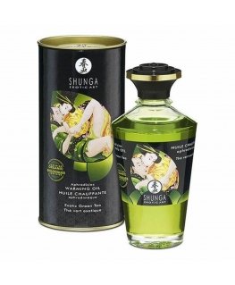 Shunga - Aphrodisiac Warming Oil Žalias Tea 100 ml