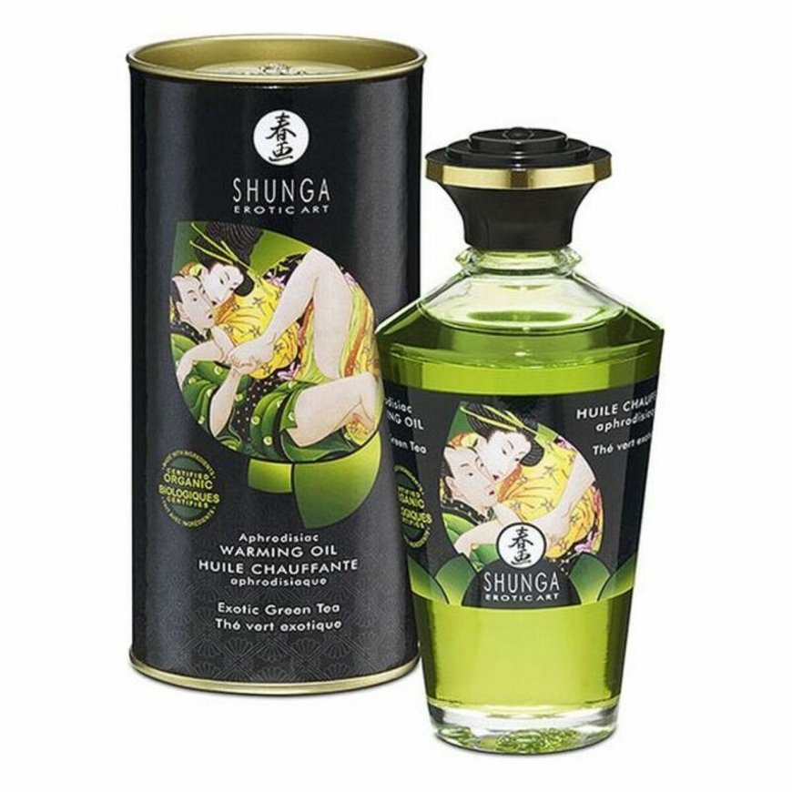 Shunga - Aphrodisiac Warming Oil Žalias Tea 100 ml
