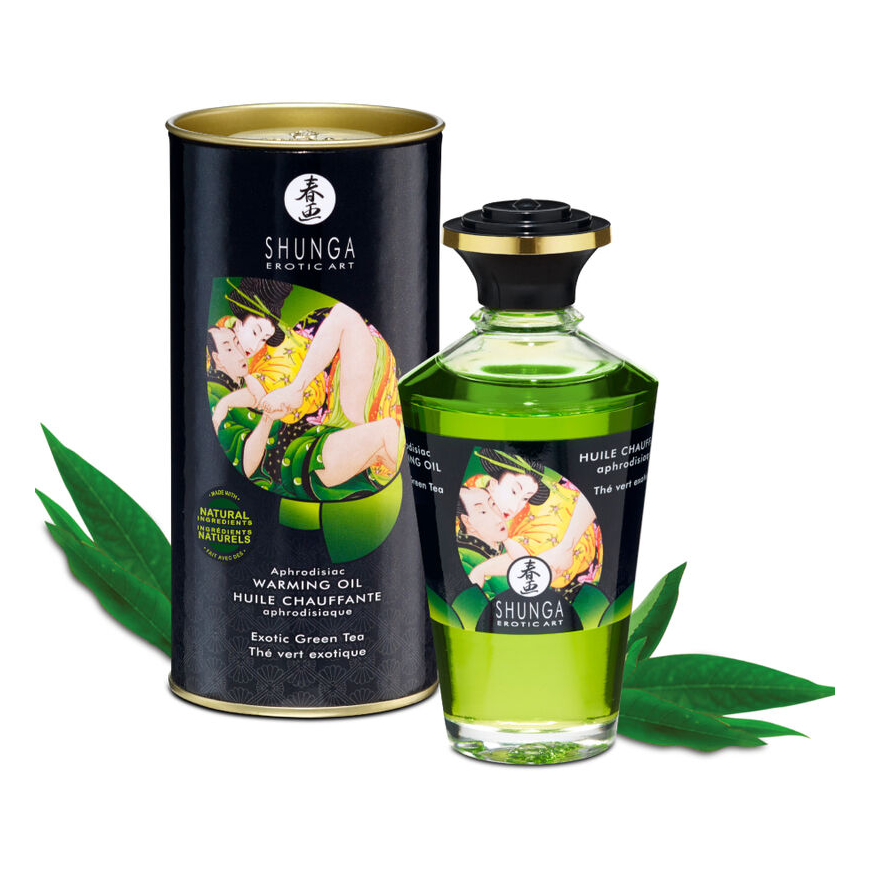 Shunga - Aphrodisiac Warming Oil Žalias Tea 100 ml – 2