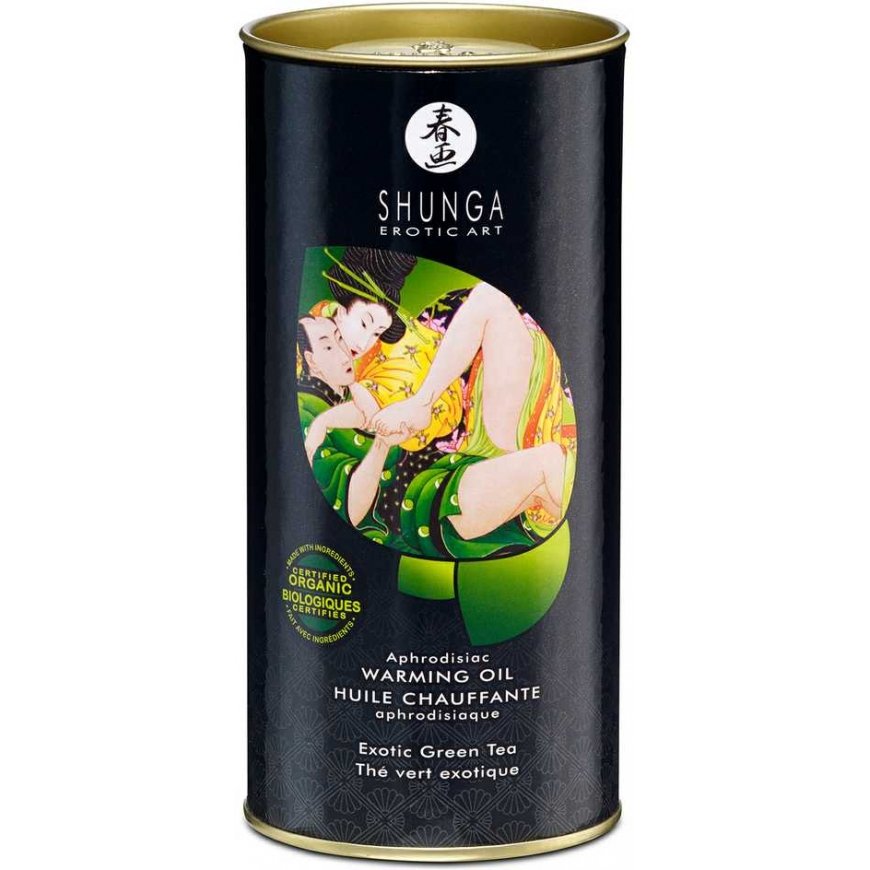 Shunga - Aphrodisiac Warming Oil Žalias Tea 100 ml – 4