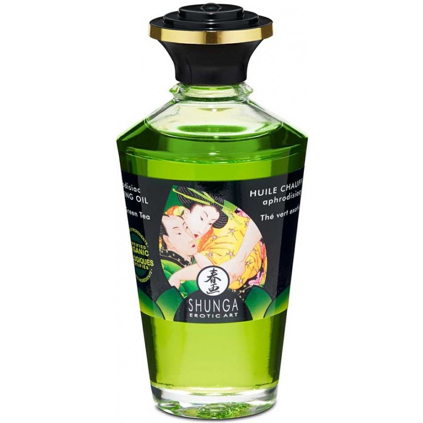 Shunga - Aphrodisiac Warming Oil Žalias Tea 100 ml – 5