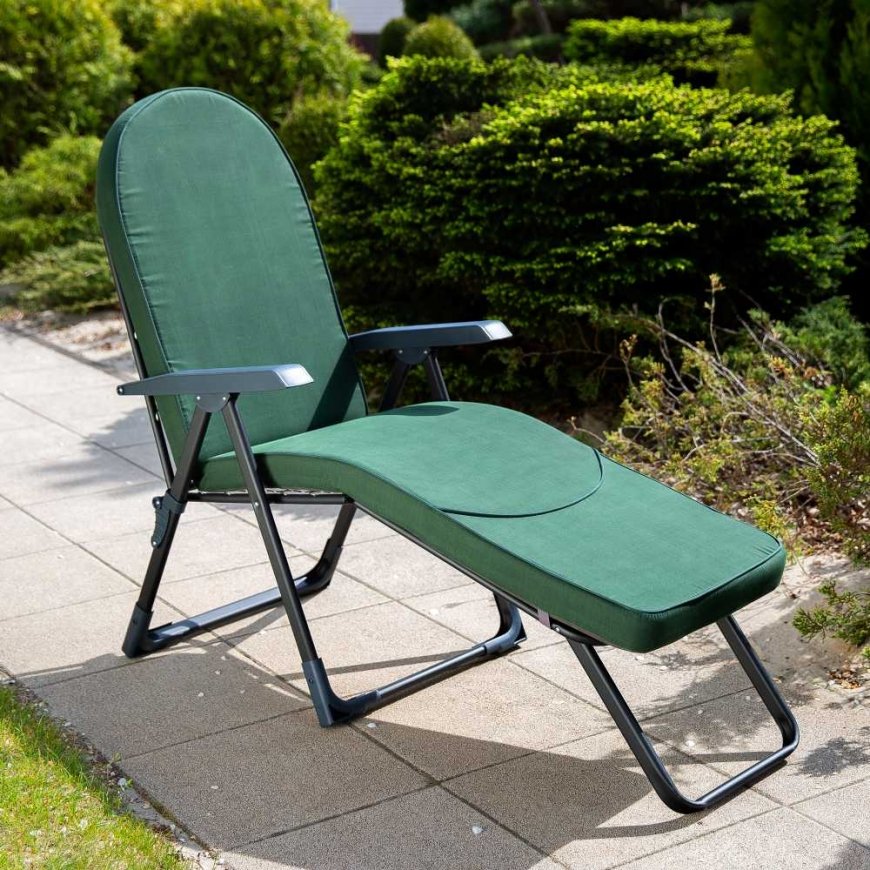 Leżak sodo su podnóżkiem Modena Oval Juodas Edition H024-32IB PATIO – 2