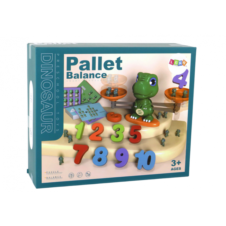 Lean Toys Mokomieji žaisliniai dinozaurų svarstyklės matematiniai veiksmai – 4