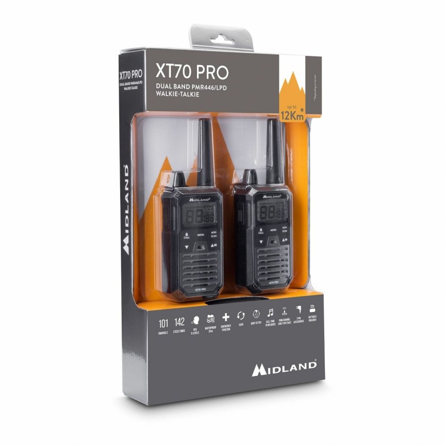 Midland XT70 two-way radio 32 channels Black – 3