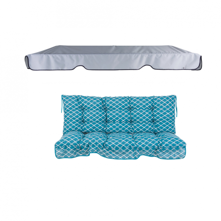Patio Covered cushions for a swing