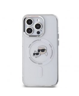 Karl Lagerfeld IML K&CH Heads Metal Frame MagSafe Case for iPhon
