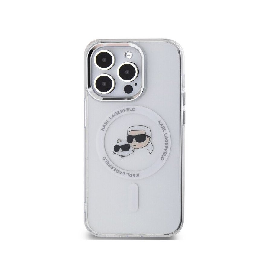 Karl Lagerfeld IML K&CH Heads Metal Frame MagSafe Case for iPhon
