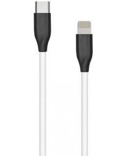 Extra Digital Silicone cable USB Type-C - Lightning (white, 1m)