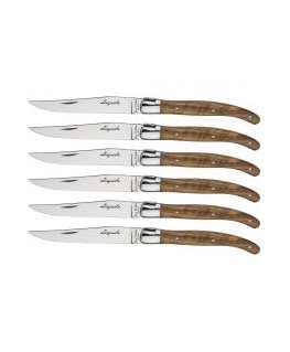 Jean Dubost Laguiole 6 pcs. Peilis Set, Acrylic Raudona