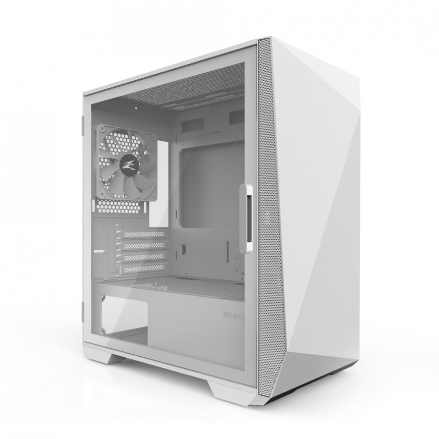 Zalman Z1 Iceberg White - mATX Mid Tower PC Case/Pre-installed fan 2 x 120mm in Mini Tower Valkoinen – 3