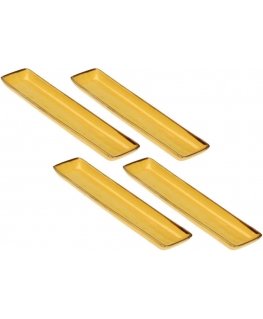 Rose&Tulipani Set of 4 rectangular Concerto Ocra - Yellow, 32 x 8 cm