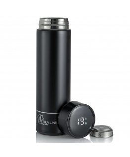Extralink MUG-SMART500 BLACK matkamuki 500 ml musta Ruostumaton teräs