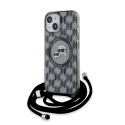 Karl Lagerfeld IML Monogram Crossbody K&CH Heads MagSafe Case for iPhone 15 Black Karl Lagerfeld IML Monogram Crossbody K&CH Heads MagSafe Case for iPhone 15 Black