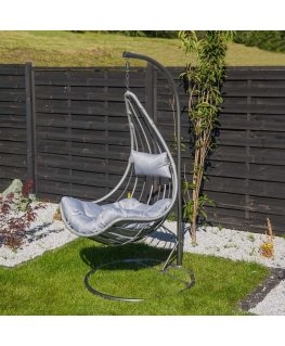 Theo hanging armchair, gray PATIO
