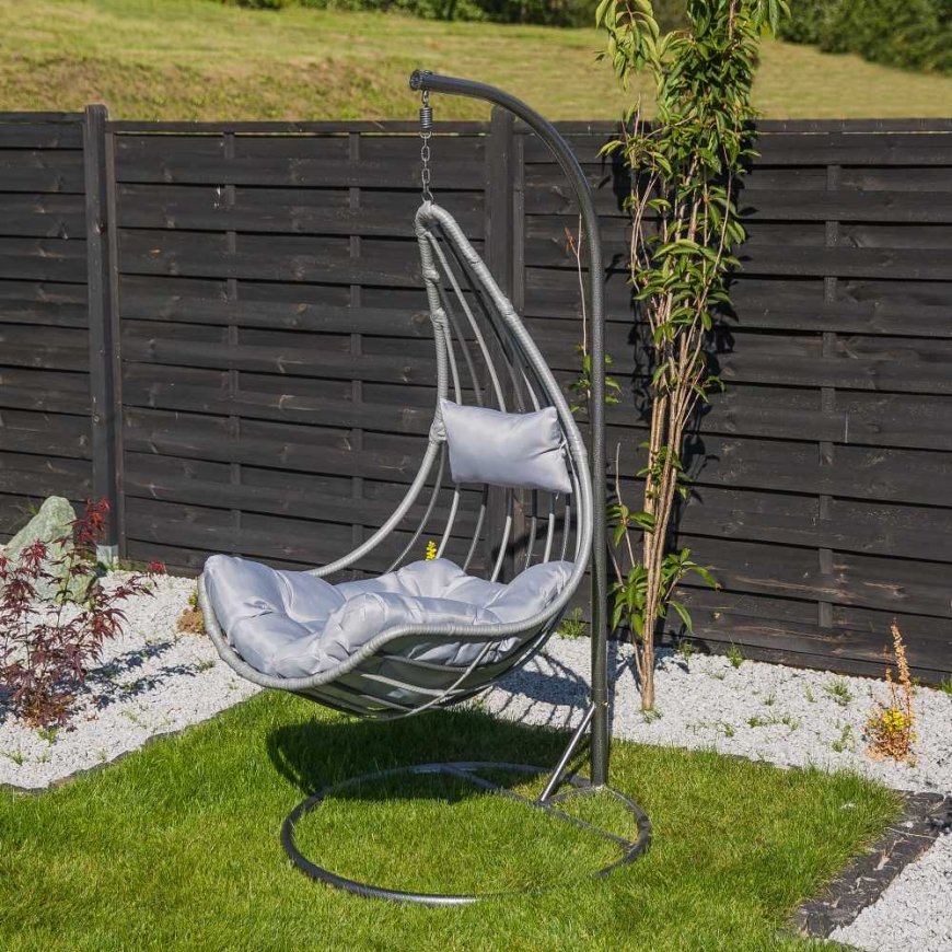 Patio Theo hanging armchair, gray PATIO