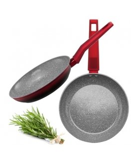 Pan with coating Qualum Ceramic Stone Edition Ombre Red 24 cm AMBITION