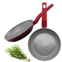 Pan with coating Qualum Ceramic Stone Edition Ombre Red 24 cm AMBITION Pan with coating Qualum Ceramic Stone Edition Ombre Red 24 cm AMBITION