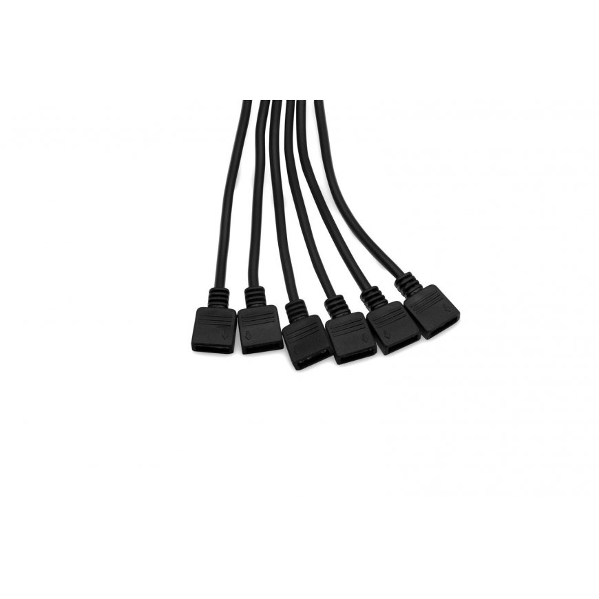 EK Water Blocks EK-D-RGB 6-Fach D-RGB Splitterkabel RGB šakotuvo laidas – 2