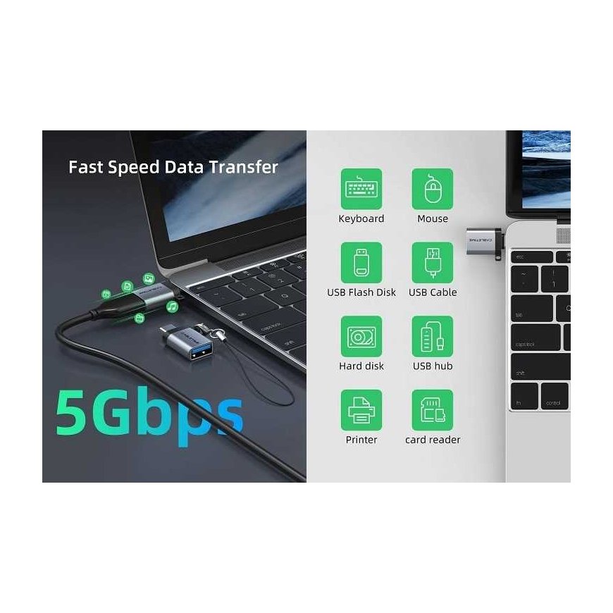 Cabletime OTG adapter USB 3.0 Type-C (M) - USB Type-A (F) – 3