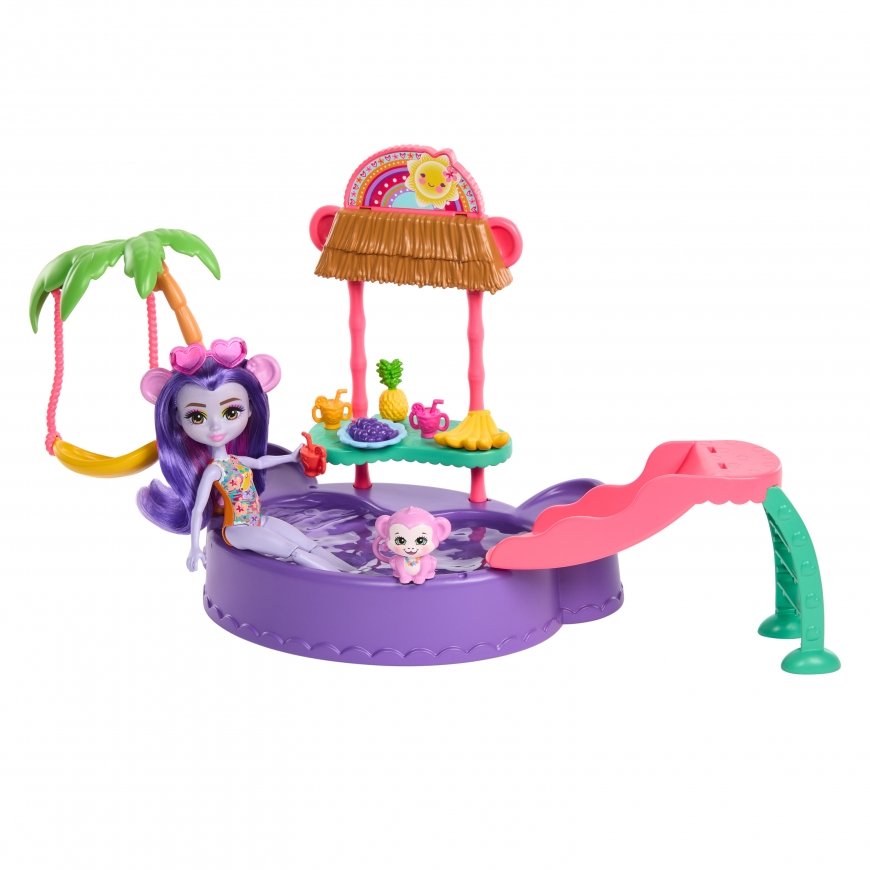 Enchantimals SUNSHINE BEACH Monkey Splash Pool Playset – 3