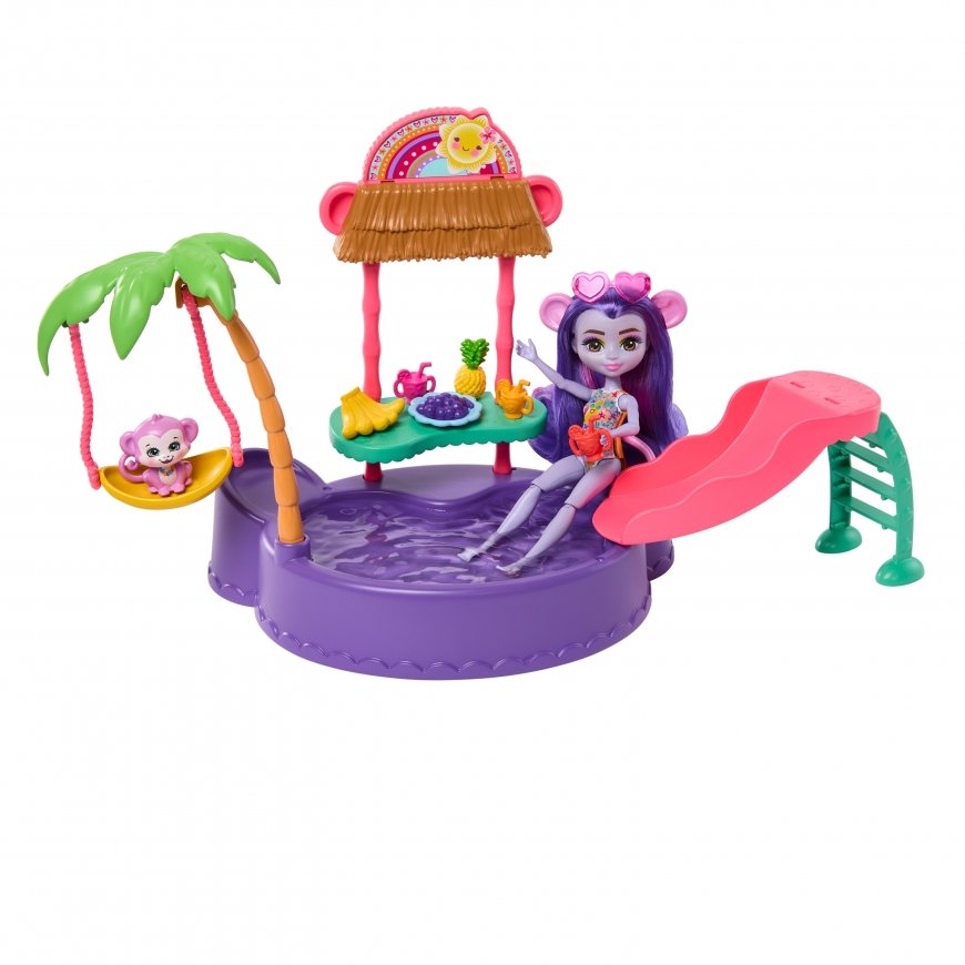 Enchantimals SUNSHINE BEACH Monkey Splash Pool Playset – 4