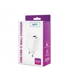 SETTY GSM106083 mobile device charger Universal White AC Fast charging Indoor