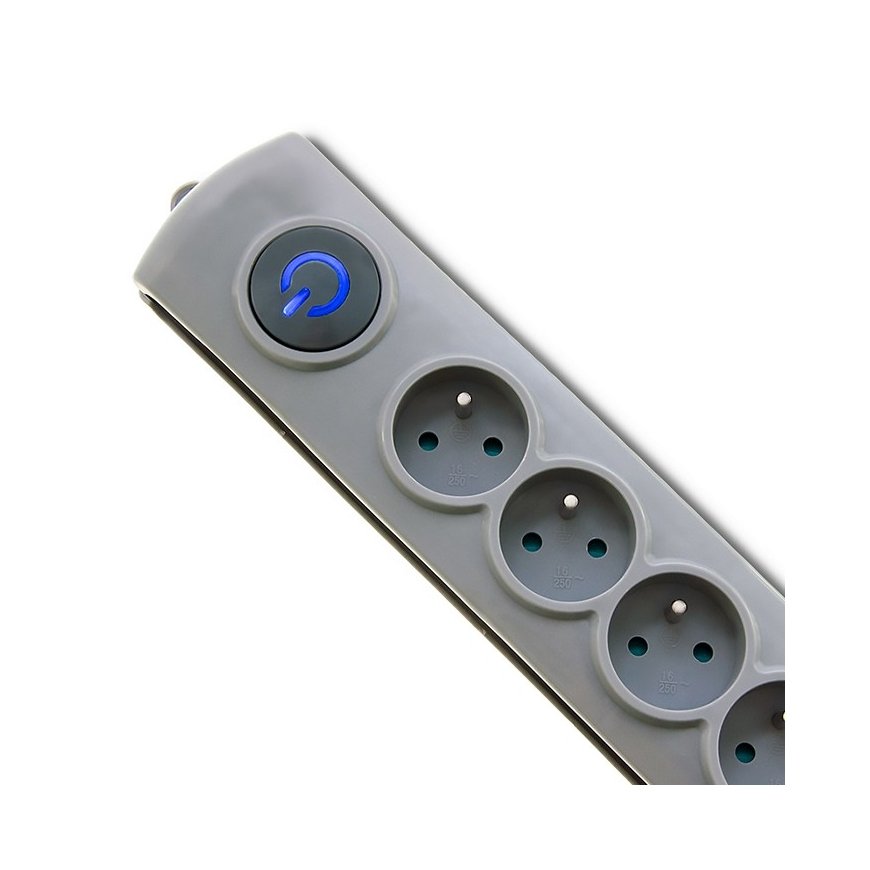 Qoltec 50166 surge protector Grey 6 AC outlet(s) 230 V 3 m – 2