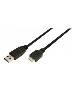 LogiLink CU0027 USB-kaabel USB 3.2 Gen 1 (3.1 Gen 1) 3 m USB A Micro-USB B Must