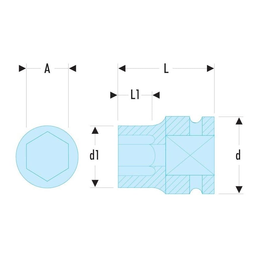 Facom NSD.21B iebūvējama kontaktligzda – 2