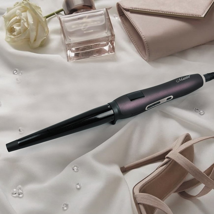 Feel-Maestro MR266 plaukų formavimo šukos Garbanojimo žnyplės Garinis Juoda, Violetinė 45 W – 2