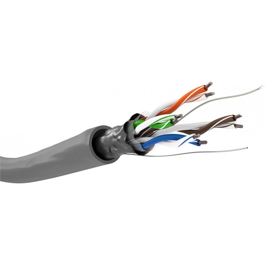 Goobay CAT 5e Network Cable, F/UTP, grey, 100m