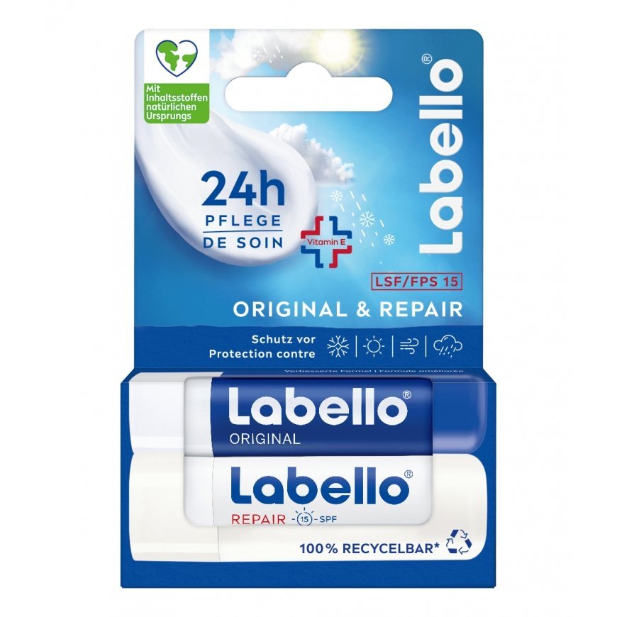 Labello Original & Repair All-Weather Set huulepalsam Mõlemale soole sobiv 4,8 g