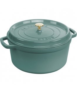 Staub apaļais čuguna pods - 6,7 l, eikalipts